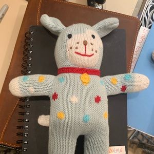 Zubels hand knit puppy dog doll 12 inches